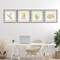 Stupell Industries Spring Bunnies on Argyle 4pc Framed Giclee Set, design by Lee Ann Sanders